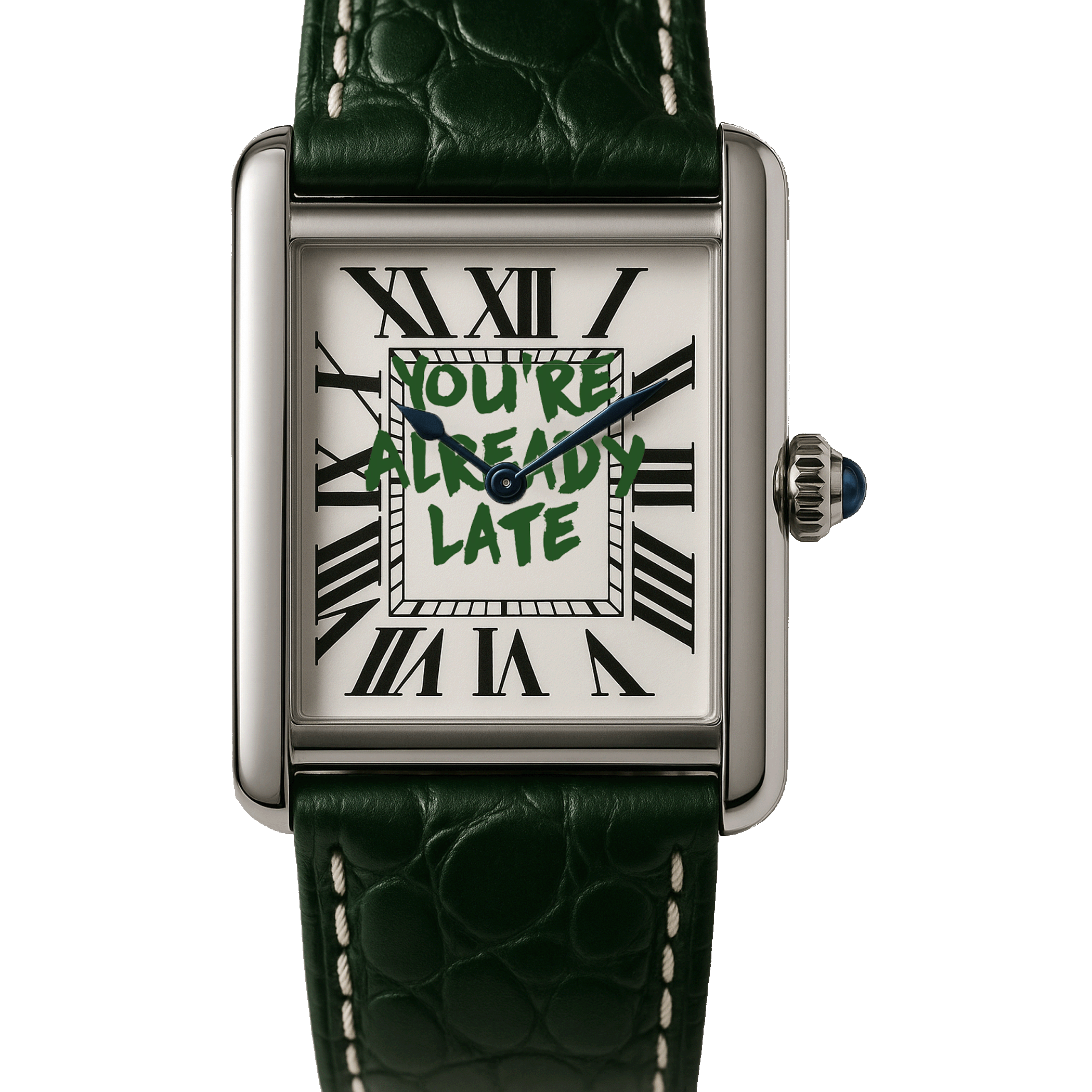 YOU'RE ALREADY LATE Crocodile Tank (100% Genuine Leather)